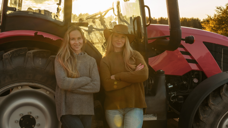 Women with Tractor 
