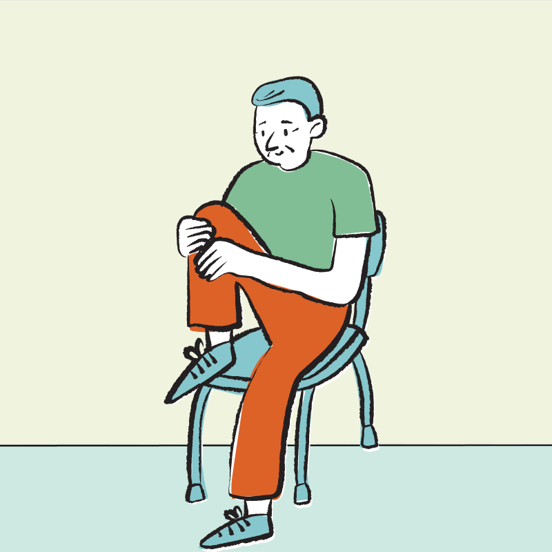 Person Doing Chair Exercises