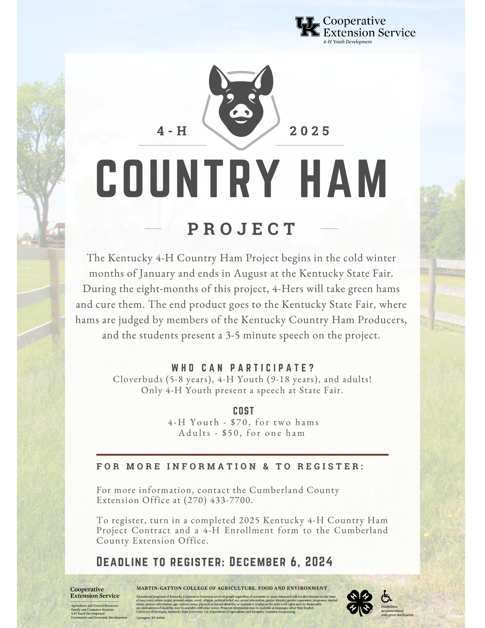 Country Ham Project Flyer