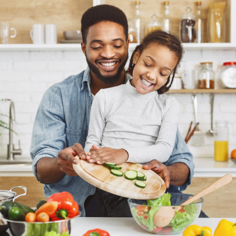  Two People Making a Salad 