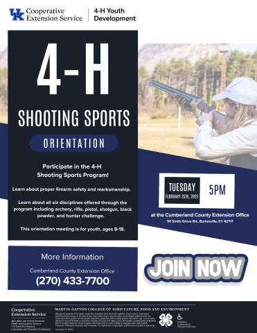 4-H Shooting Sports Orientation Flyer 