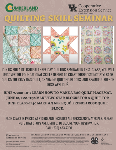 Quilting Skill Seminar 