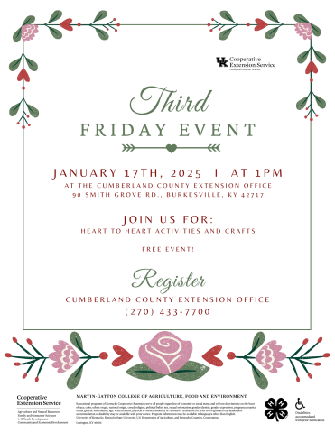 Third Friday Activity Flyer 